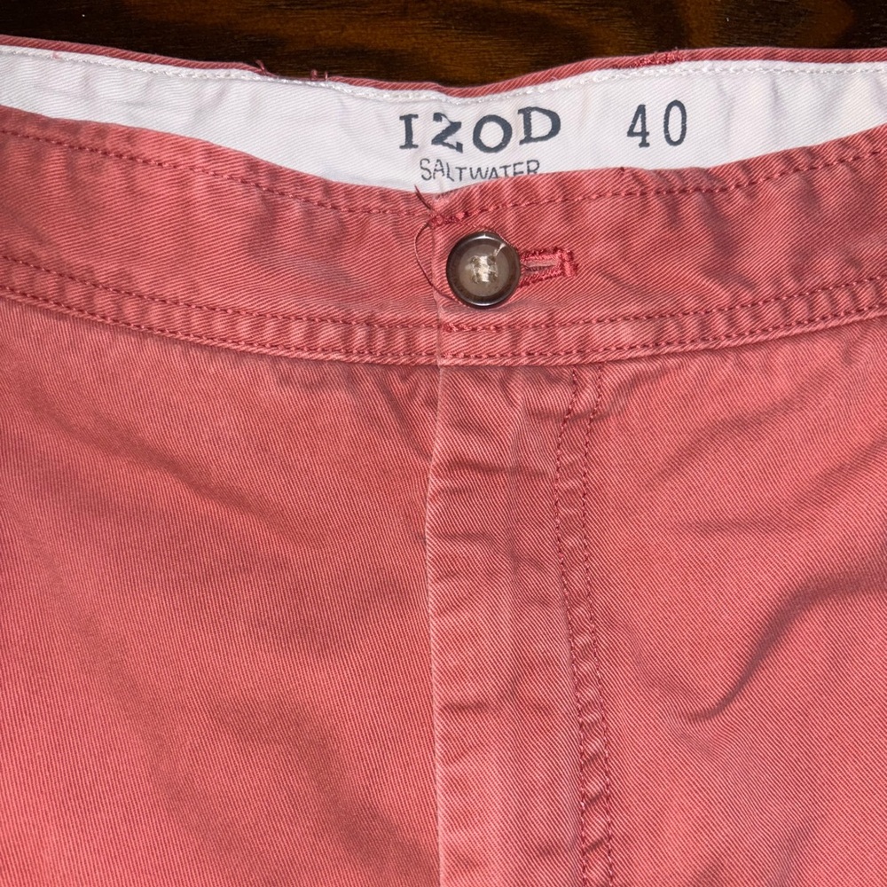 Izod Salmon Casual Shorts - Picture 2 of 6